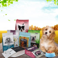 Custom printed food pouch with valves plastic quad seal foil gusset Pet Food Bags